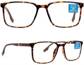 img 4 attached to 👓 Blue Light Blocking Glasses - 1 Pack, Computer Gaming Eyewear for Men/Women, UV Protection & Anti Glare