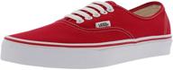 👟 vans authentic red women men's shoes: fashion sneakers with unisex sizing logo