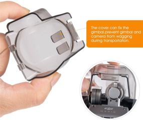 img 1 attached to 📷 Aterox DJI Mavic Pro/Platinum Gimbal Lock Camera Guard Protector: Ultimate Lens Protection for Secure Transport (Transparent Gray)