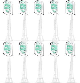 img 4 attached to 10-Pack Electric Toothbrush Heads Compatible with Philips 🦷 Sonicare: C2 Plaque Control ProtectiveClean 4100 5100 6100 Toothbrush HX9023