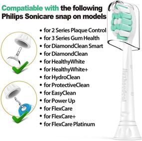 img 1 attached to 10-Pack Electric Toothbrush Heads Compatible with Philips 🦷 Sonicare: C2 Plaque Control ProtectiveClean 4100 5100 6100 Toothbrush HX9023