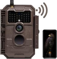 gardepro e6 trail camera: wifi bluetooth 24mp 1296p game camera with no glow night vision - perfect for wildlife deer scouting, hunting, and property security - waterproof & brown logo