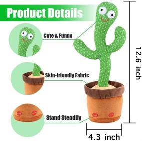 img 3 attached to WISMAT Interactive Dancing Cactus Toy: Enhance Playtime Experience with Engaging Interactions
