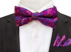 img 3 attached to Pocket Square Gentleman Jacquard Necktie Men's Accessories for Ties, Cummerbunds & Pocket Squares