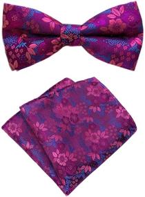 img 4 attached to Pocket Square Gentleman Jacquard Necktie Men's Accessories for Ties, Cummerbunds & Pocket Squares