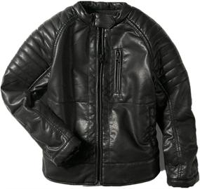 img 4 attached to 🧥 LJYH Leather Jacket: Stylish Motorcycle Clothing for Boys in Jackets & Coats!