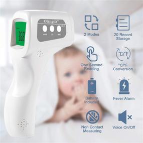 img 1 attached to Olangda Digital Forehead Thermometer for Adults - No Touch Non-Contact, Instant Readings - Ideal for School, Office, and More