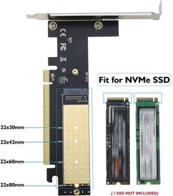 img 1 attached to 💿 RIITOP NVMe to PCIe Adapter x16 with Heatsink - M.2 NVMe SSD to PCI-e 3.0 x16 Card, Supports 2230, 2242, 2260, 2280 Sizes