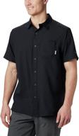 👔 classic black xl columbia men's slack shirt: premium clothing and shirts logo