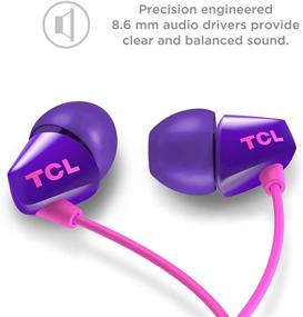 img 3 attached to 🎧 Наушники TCL Socl 100 In-Ear: Проводные наушники со шумоизоляцией и микрофоном - Рассветная фиолетовая