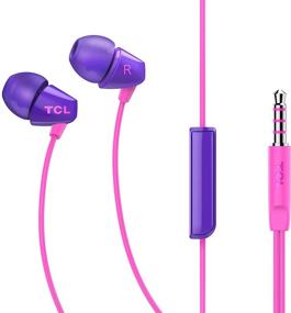 img 2 attached to 🎧 Наушники TCL Socl 100 In-Ear: Проводные наушники со шумоизоляцией и микрофоном - Рассветная фиолетовая