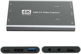 img 4 attached to 🎮 Захват видео KuWFi 1080p 60fps, карты захвата HD-видео USB 3.0, адаптер 4K-потоковой передачи HDMI в USB 3.0 для записи видео в реальном времени на Xbox One, PS4, Wii, Nintendo Switch