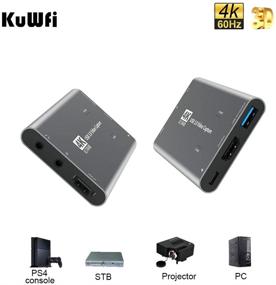 img 1 attached to 🎮 Захват видео KuWFi 1080p 60fps, карты захвата HD-видео USB 3.0, адаптер 4K-потоковой передачи HDMI в USB 3.0 для записи видео в реальном времени на Xbox One, PS4, Wii, Nintendo Switch