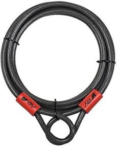 img 3 attached to 🔒 BV 15FT Security Steel Cable with Loops: Braided Flex Cable, 3/8 Inch Lock Cable for U-Lock and Padlock Protection