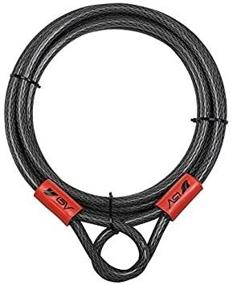 img 2 attached to 🔒 BV 15FT Security Steel Cable with Loops: Braided Flex Cable, 3/8 Inch Lock Cable for U-Lock and Padlock Protection