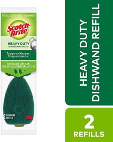 img 3 attached to 🧽 Scotch-Brite Heavy Duty Dishwand Refills - Keep Your Hands Clean from Dirty Water, 2 Refills