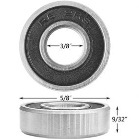 img 2 attached to Pre-Lubricated Double R6 2RS Bearings by Donepart