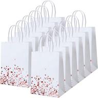 🎉 cooraby 18-piece bronzing paper bags: hen party bag, rose gold bride wedding bags, birthday kraft bag with handle for parties and celebrations logo