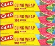 📦 плёнка для пищевых продуктов из пластика glad® clingwrap - 1200 квадратных футов - 4 упаковки (упаковка может варьироваться) логотип