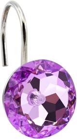 img 2 attached to BEAVO Acrylic Rhinestone Purple Shower Curtain Hooks: Stylish Decor for Bathroom, Baby Room, Bedroom, and Living Room - Set of 12 Rings