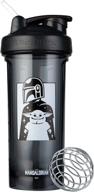 blenderbottle star wars shaker bottle pro series - mandalorian & child, 28-ounce: ideal for protein shakes and pre workout logo