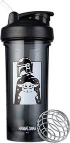 img 4 attached to BlenderBottle Star Wars Shaker Bottle Pro Series - Mandalorian & Child, 28-Ounce: Ideal for Protein Shakes and Pre Workout