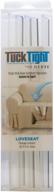 🛋️ surefit home décor sf47363 tuck tight for loveseat slipcovers: clear couch cover holder with grip strips - 11.75-inch logo