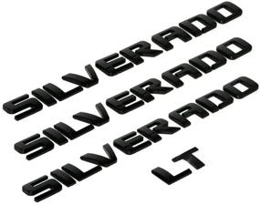 img 3 attached to Высокопрочные трёхмерные наклейки шильдиков с буквами для Silverado LT 1500 2500HD 3500HD - глянцево-чёрные