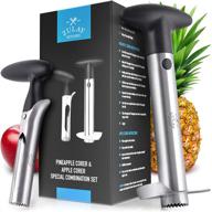 🍍 zulay kitchen pineapple and apple corer combo - stainless steel pineapple corer and slicer tool - ergonomic apple corer tool and pineapple cutter for effortless core removal logo