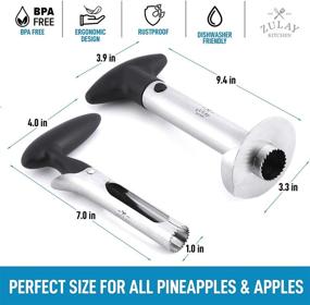 img 1 attached to 🍍 Zulay Kitchen Pineapple and Apple Corer Combo - Stainless Steel Pineapple Corer and Slicer Tool - Ergonomic Apple Corer Tool and Pineapple Cutter for Effortless Core Removal