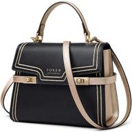 versatile leather crossbody bags for women: top-handle style with convenient shoulder strap logo