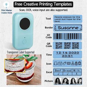 img 2 attached to 🏷️ Phomemo D30 Green Label Maker Sticker Machine-Inkless Portable Bluetooth Label Sticker Maker, Mini Bulk Printer for Business Home Office, iOS Android-Compatible Thermal Label Printer