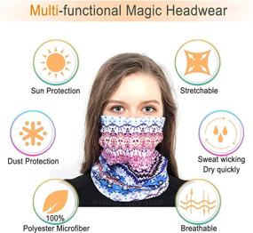 img 3 attached to 🧣 JOEYOUNG Headwear: Bandana, Neck Gaiter, Head Wrap, Headband, Balaclava, Magic Scarf