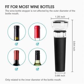 img 2 attached to 🍷 mafiti Wine Stoppers 4 PACK - Vacuum Wine Stopper Set with Built-in Pump, Food-safe Silicone Caps - Ultimate Wine Saver and Bottle Preserver