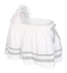 img 1 attached to 🏨 Modern Hotel Inspired Grey Bassinet Skirt by Baby Doll Bedding