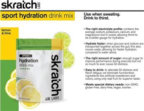 img 1 attached to 🏃 Skratch Labs Sport Hydration Drink Mix - Lemon Lime (15.5 oz, 20 Servings) - Ideal Runner Gifts for Your Spouse! Electrolyte Powder Designed for Optimal Sports Performance - Gluten-Free, Vegan, Kosher-certified