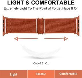 img 2 attached to Превосходные эластичные нейлоновые резинки OXWALLEN 4 Pack для Apple Watch 7 - регулируемые мягкие удобные ремешки для iWatch Series 7/6/5/4/3 SE