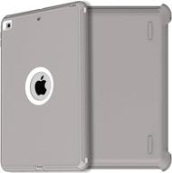 aicase ipad 8th gen/ipad 7th gen case - heavy duty shockproof defense grey 10.2-inch ipad 2019/2020 release logo