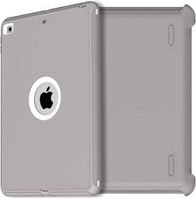 img 4 attached to AICase iPad 8th Gen/iPad 7th Gen Case - Heavy Duty Shockproof Defense Grey 10.2-inch iPad 2019/2020 Release