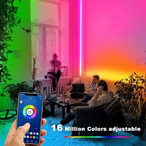 img 3 attached to Dalattin 65.6ft Smart LED Strip Lights with Music Sync, Color Changing 5050 LED Lights for Bedroom, with App Control and Remote, Ideal for Room, Kitchen, Party - 2 Rolls of 32.8ft