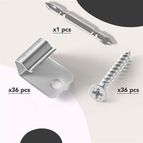 img 2 attached to 🔩 400 SQ. FT. of Decking Board Stainless Steel Starter Clips Kit - 36 Clips with 36 Screws and 1 Driver Bit (Silver)