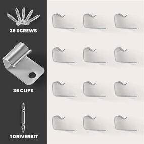 img 3 attached to 🔩 400 SQ. FT. of Decking Board Stainless Steel Starter Clips Kit - 36 Clips with 36 Screws and 1 Driver Bit (Silver)