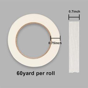 img 2 attached to 🎨 High-Quality White Masking Tape 3 Pack - Ideal for Painting, Labeling, Packing, Craft, Art, and More!