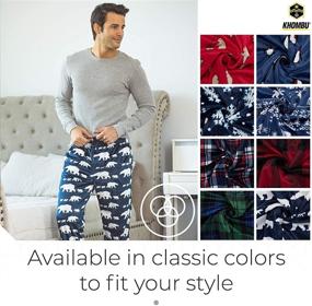 img 1 attached to 🌙 Khombu Men's Pajama Lounge Set - Sleepwear & Loungewear for Men's Clothing