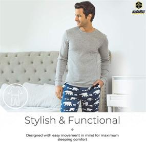 img 2 attached to 🌙 Khombu Men's Pajama Lounge Set - Sleepwear & Loungewear for Men's Clothing