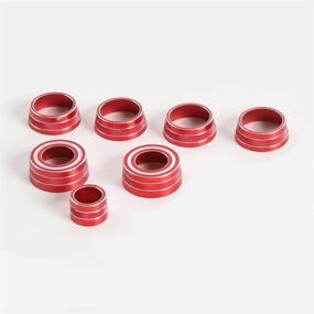 img 3 attached to 7Pcs/Set Aluminum Alloy Dash Board Panel Control Adjust Button Cover Ring Trim Frame For Chevrolet Camaro 2017 (Red)