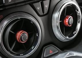 img 1 attached to 7Pcs/Набор элементов отделки панели приборов из сплава алюминия для регулировки кнопок их покрытия и обрамления для Chevrolet Camaro 2017 (красный)
