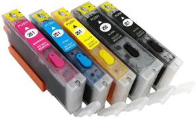 img 1 attached to 🖨️ Fink Refillable Ink Cartridges and 5 Bottles Dye Ink Replacement for Canon PGI-250XL CLI-251XL: Enhanced Printing for PIXMA MX922 MG7520 MG5520 MG5420 MG6620 MG5620 IP7220 IX6820 MG6420 MX722 MG5422 MG5522