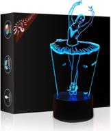 ballet dancer girl 3d illusion lamp night light – gawell 16 colors changing touch switch table decoration with remote control toy for ballet enthusiast logo