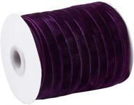 🎀 50 yards purple single face velvet ribbon for christmas wedding wrapping crafts decoration favors by chgcraft logo